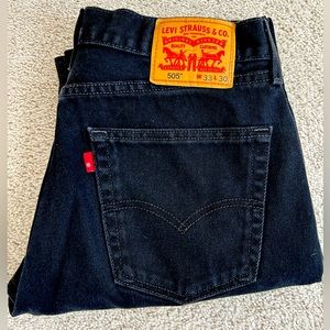 Nearly new mens black Levi 505 W33 L30
